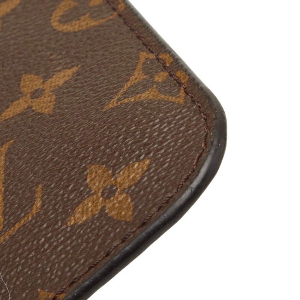 LOUIS VUITTON Brown Monogram Leather Neverfull Pouch - Picture 4 of 8